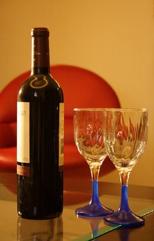 Wine Bottle And Glass Royalty Free Stock Photo Wine Bottle And Glass Royalty Free Stock Photo