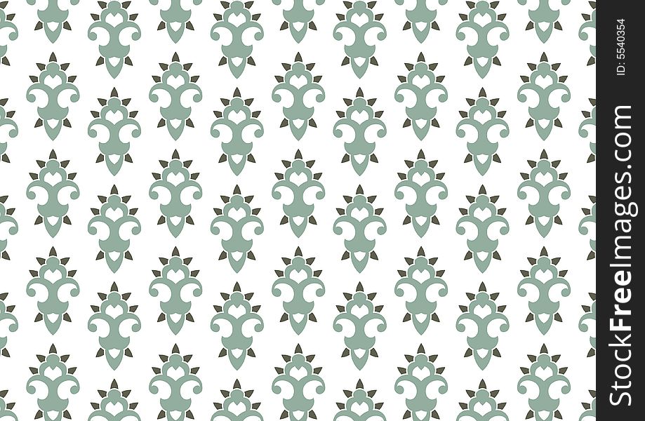 Ottoman style wallpaper pattern and shape