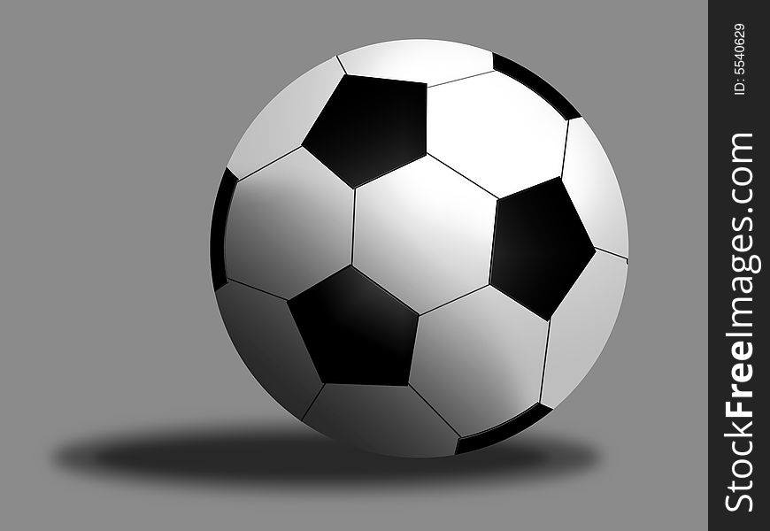 Football isolated on grey background.