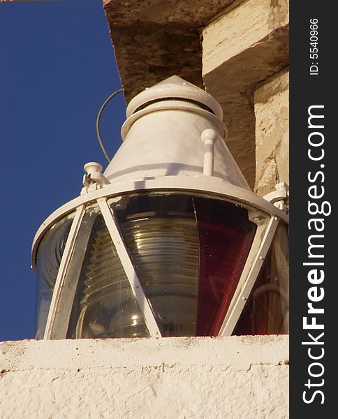 Outdoor lamp on the lighthouse *RAW format available. Outdoor lamp on the lighthouse *RAW format available