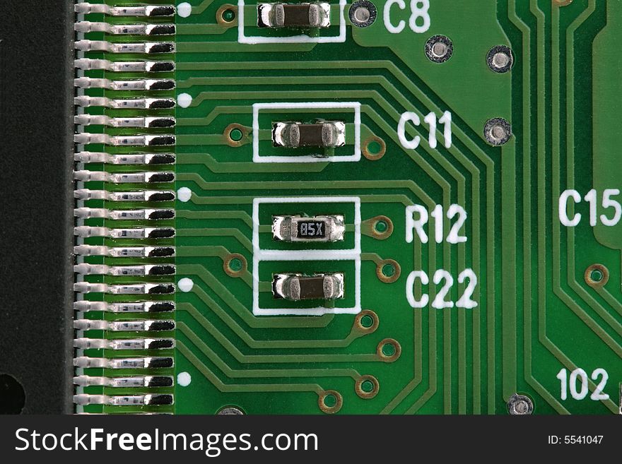 Extreme close up of a electronic circuit. Extreme close up of a electronic circuit