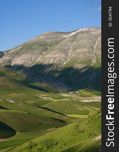 Photo of the Vettore mountain situated in umbria in the summertime