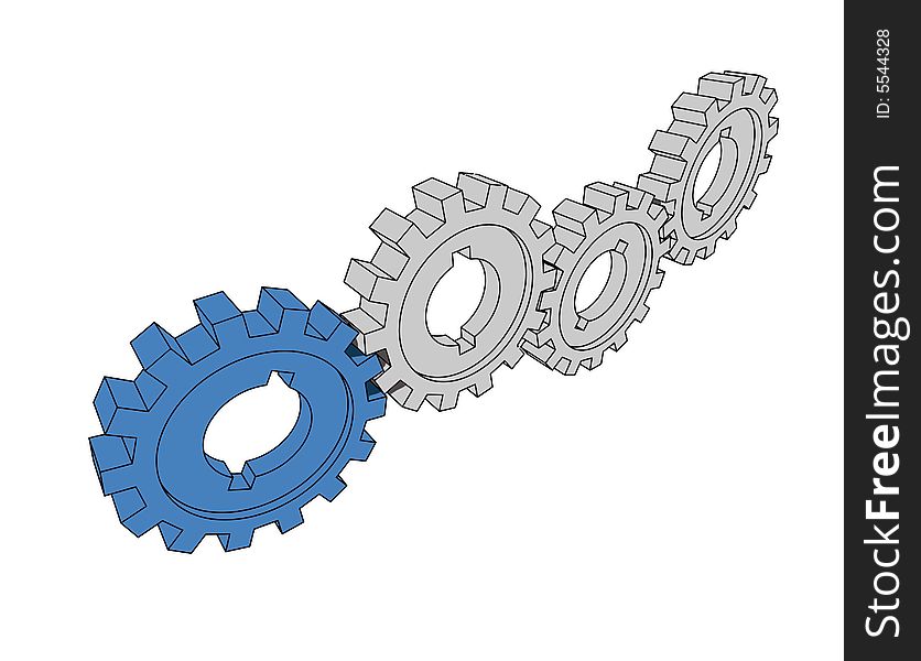 Cogwheels - business network - isolated illustration ( with vector eps format). Cogwheels - business network - isolated illustration ( with vector eps format)