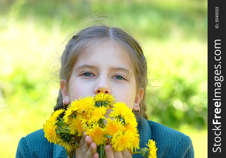 Girl With Dandelions