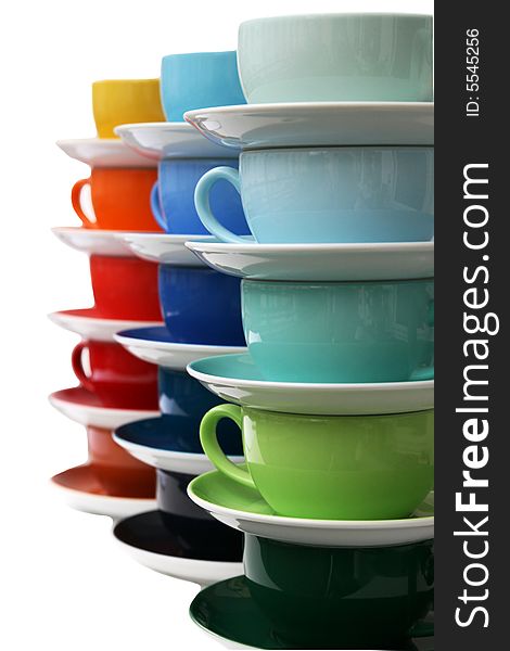 Decorative cups in all colors. Decorative cups in all colors
