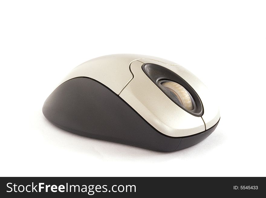 Cordless computer mouse on white background. Cordless computer mouse on white background