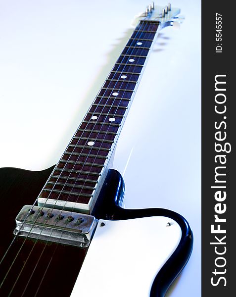 Electric guitar isolated on white