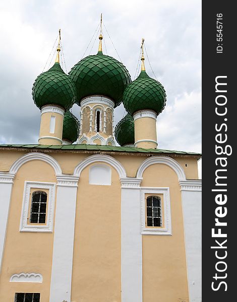 The front of a orthodox church, Russia. The front of a orthodox church, Russia