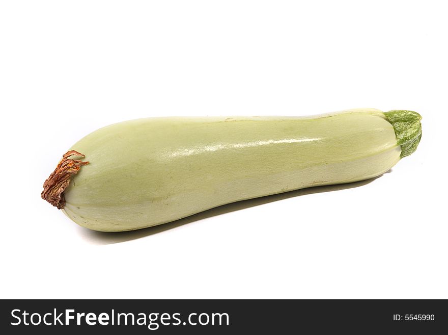 Vegetable marrow on a white background