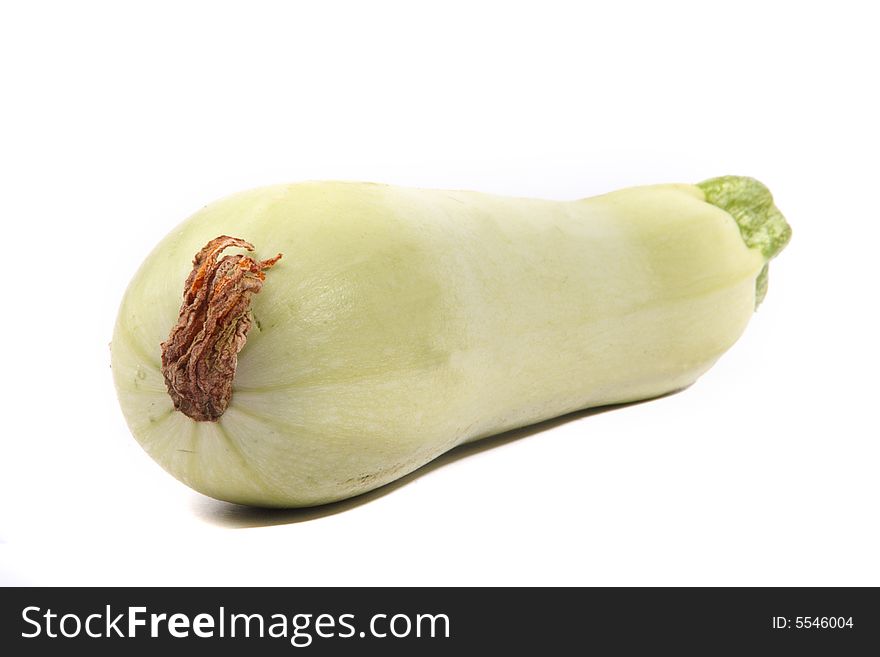 Vegetable marrow on a white background