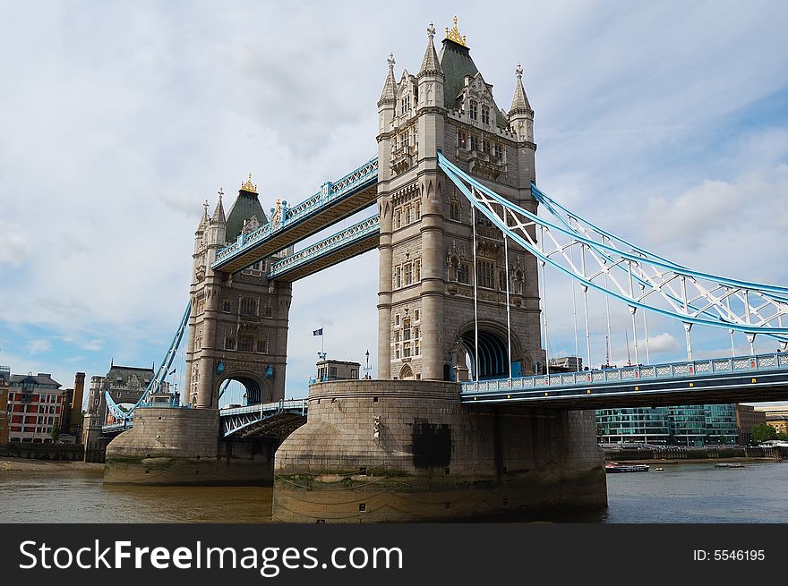 The Tower Bridge, a famous victorian landmark in London. The Tower Bridge, a famous victorian landmark in London