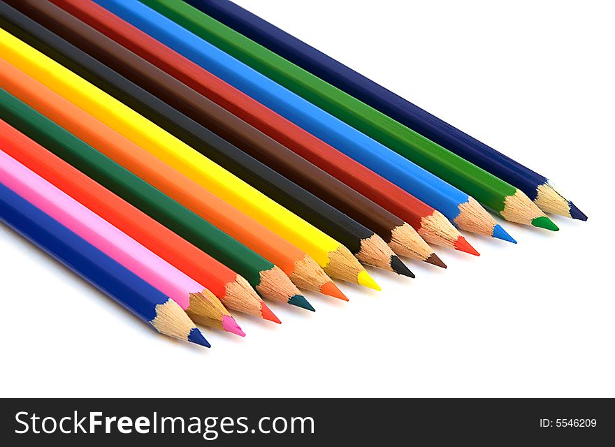 Group Of Color Pencils