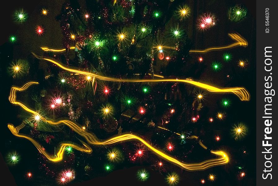 Background christmas tree and lights