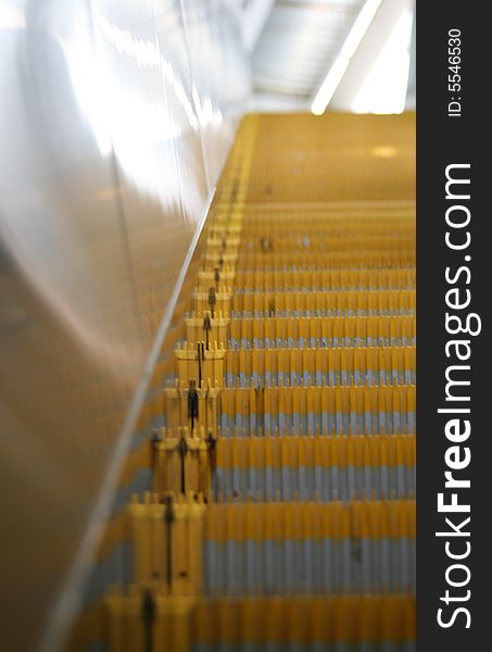 Escalator in washington metro, art