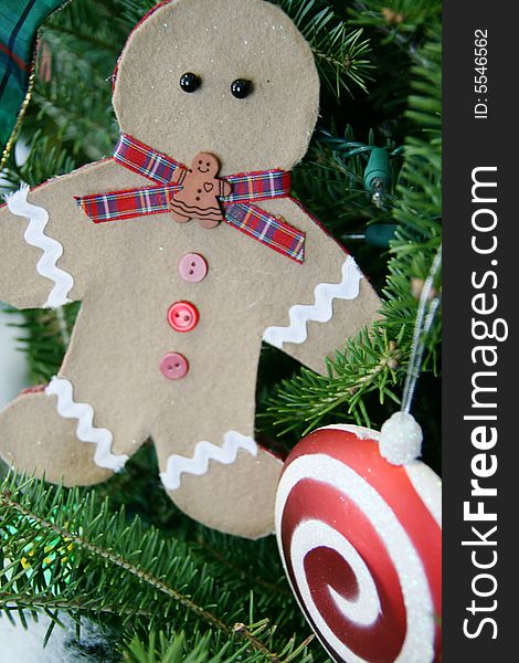 Ginger Cookie as a decoration in a Christmas Tree