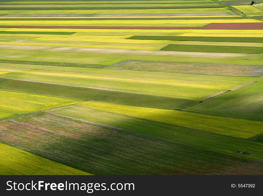 Summer landscape captured near Castelluccio di Norcia - Umbria - Italy. Summer landscape captured near Castelluccio di Norcia - Umbria - Italy