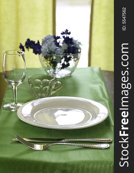 An elegant table set for brunch. An elegant table set for brunch