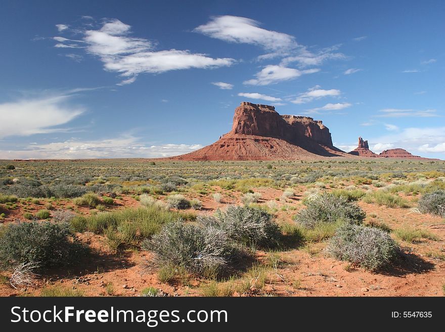 Cloudscape over the famous landmark Monument Valley. Arizona. USA