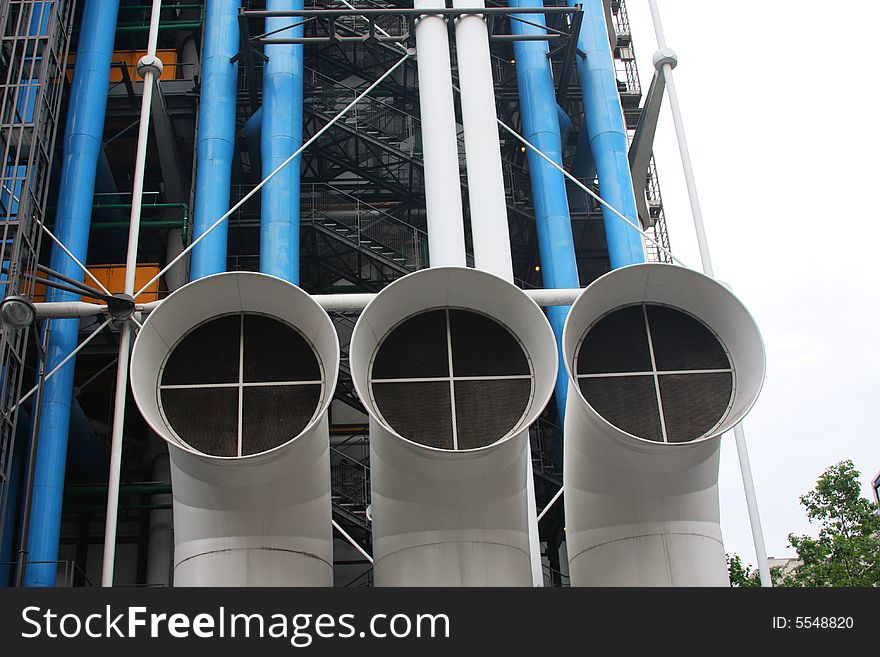 Centre Pompidou in the heart of Paris, France.