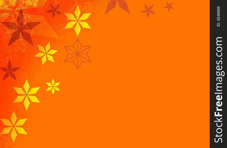 Star background orange