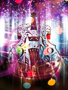 Abstract Violin On Bokeh Background Royalty Free Stock Images Abstract Violin On Bokeh Background Royalty Free Stock Images