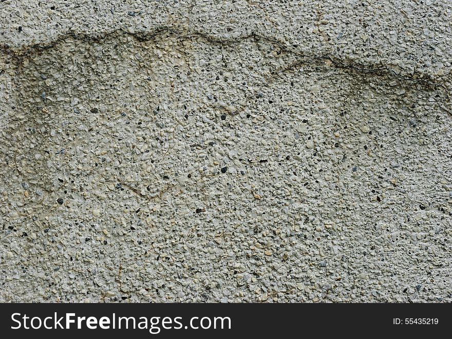 Weathered and cracked concrete wall