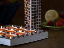 Mosaic Candle Holder Royalty Free Stock Photos Mosaic Candle Holder Royalty Free Stock Photos