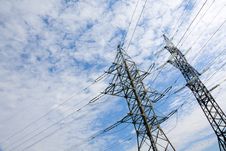 High Voltage Power Line Pillar Stock Image High Voltage Power Line Pillar Stock Image