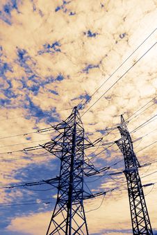 High Voltage Power Line Pillar Stock Image High Voltage Power Line Pillar Stock Image