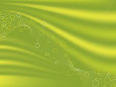 Green Abstract Background With Waves And Circles Stock Images