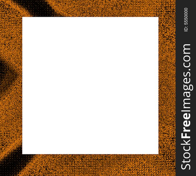 This is a patterned and textured frame with orange and black. This is a patterned and textured frame with orange and black.
