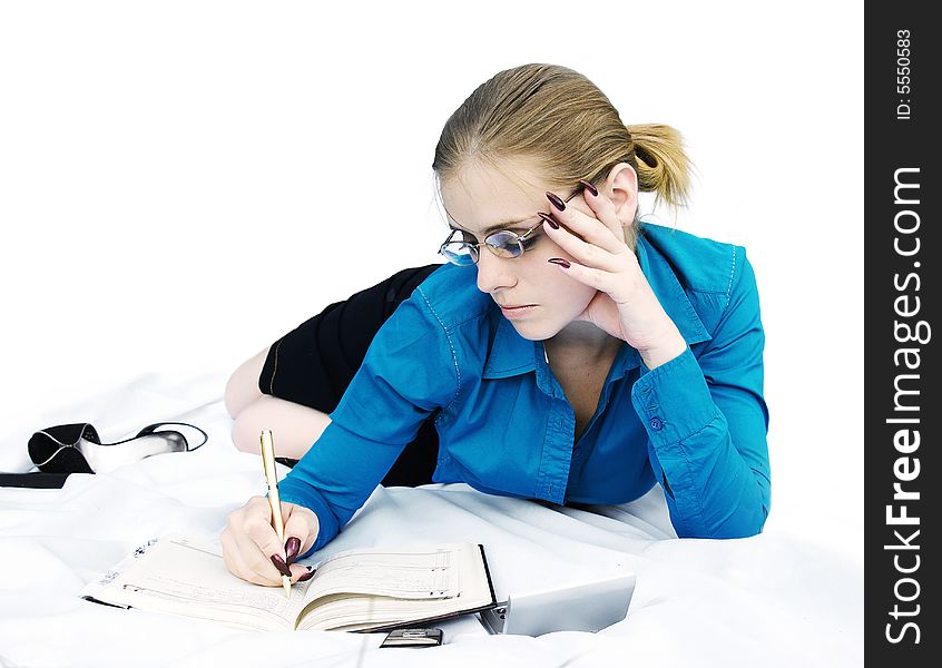 Young Businesswoman Working