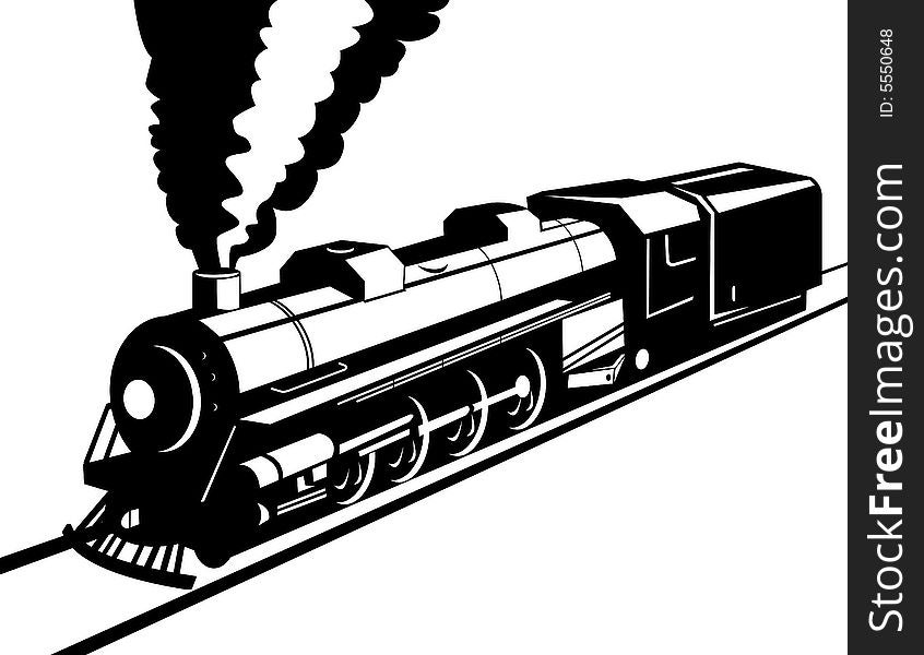Vector art on rail travel and transportation isolated on white. Vector art on rail travel and transportation isolated on white