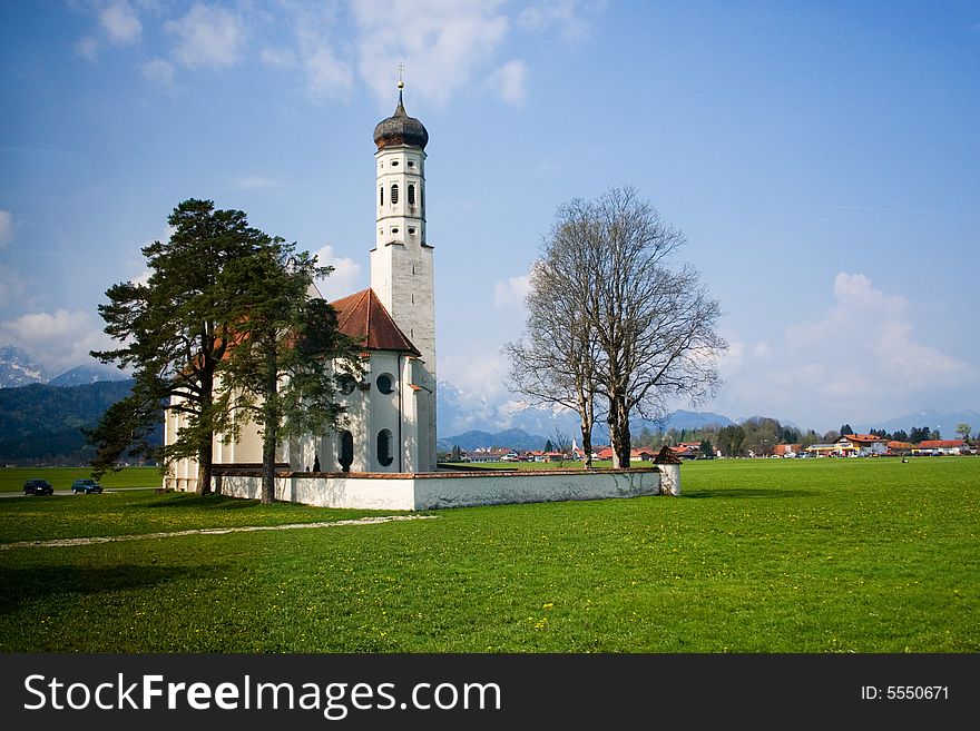 An old church in a small village in Austria