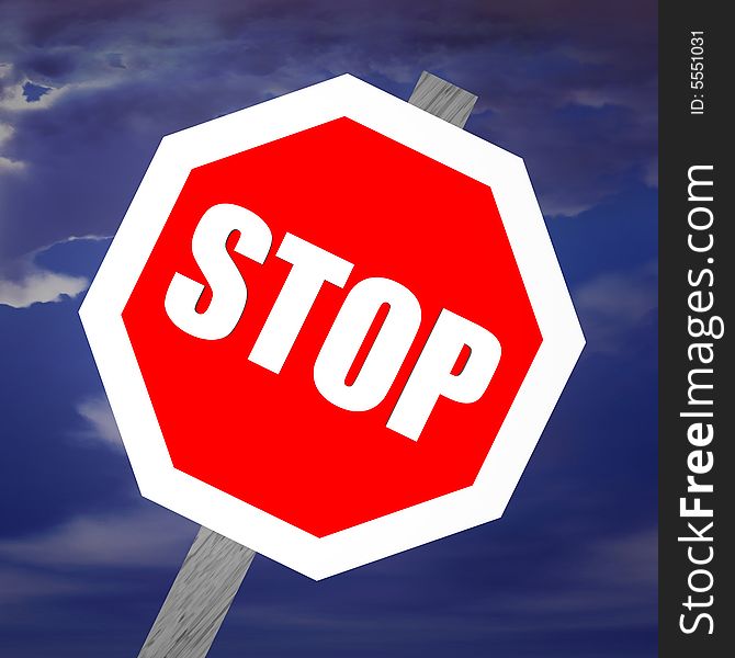 The warning traffic sign-STOP - is not present a way further. The warning traffic sign-STOP - is not present a way further