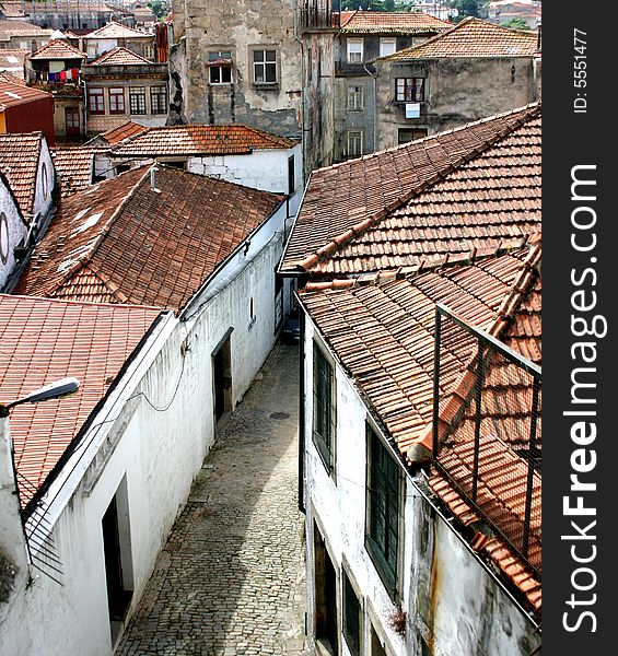 Roofs in old part of Porto. Roofs in old part of Porto