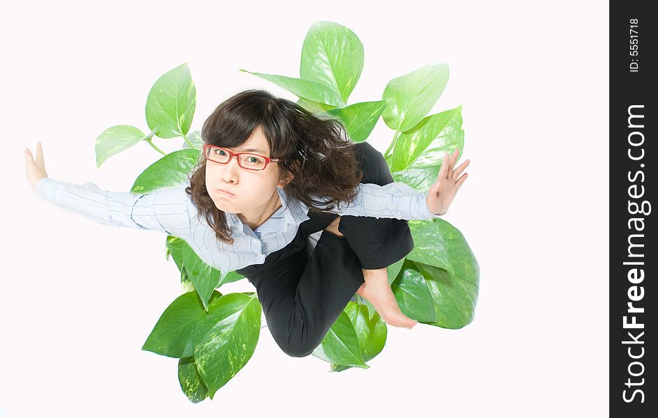 Miss office sits on a green plant. Office needs to be developed to have a green environment. Miss office sits on a green plant. Office needs to be developed to have a green environment