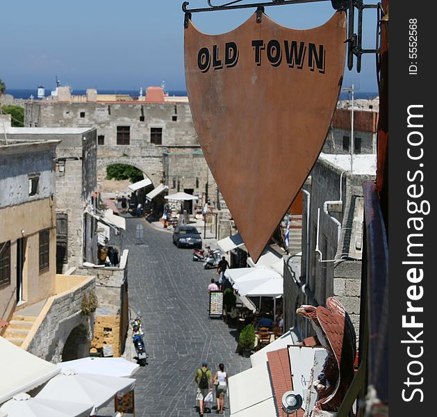 Old town coffee-bar in Greece