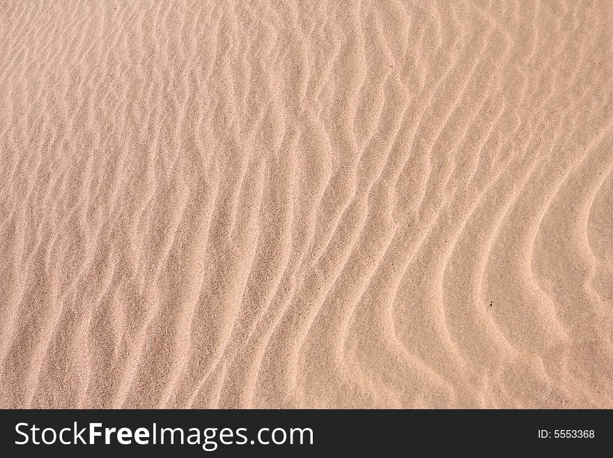 Wave pattern on sand in desert. Wave pattern on sand in desert
