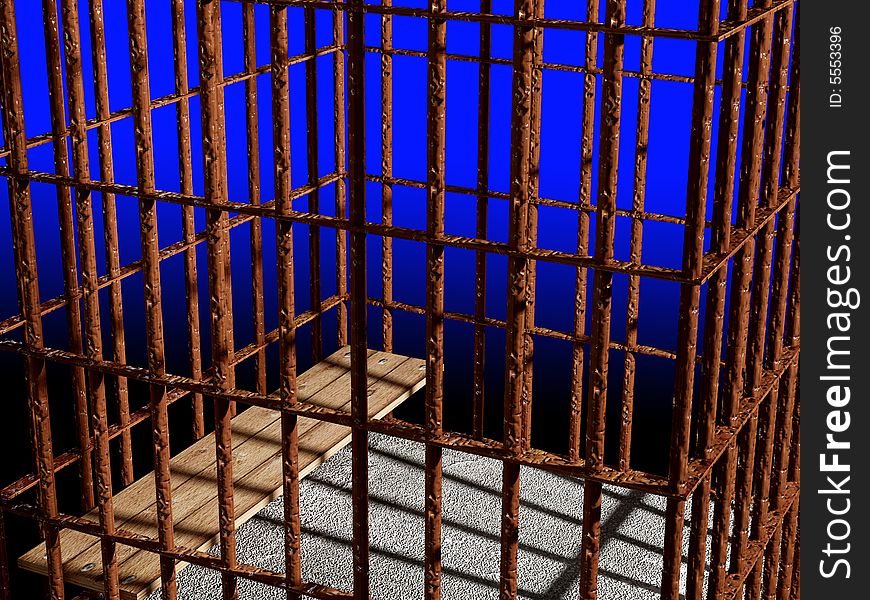 Metal Cage 3d, Concept Of Jail 01