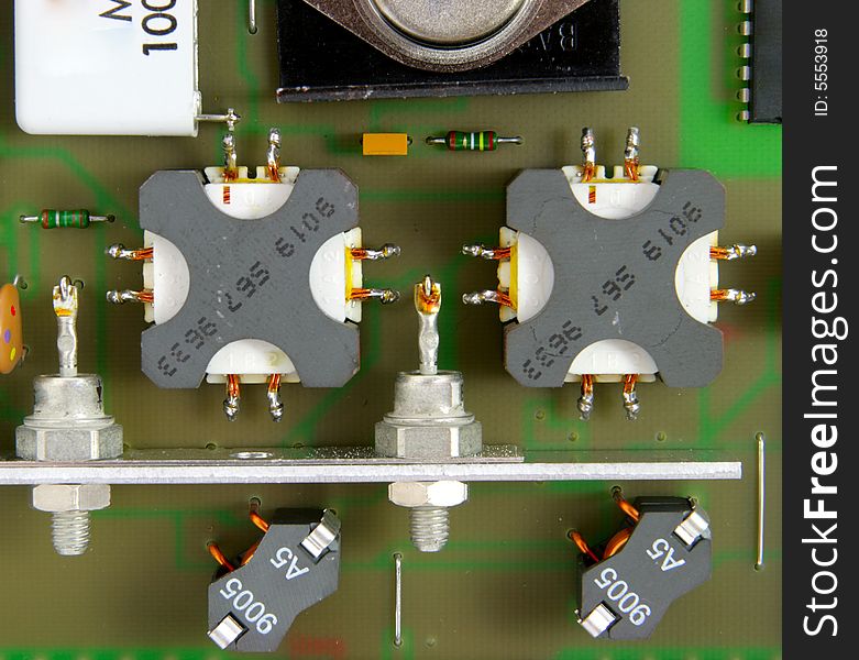 The printed circuit-board with transformers