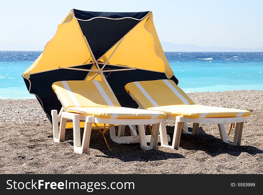 Sunbath on the island in Greece