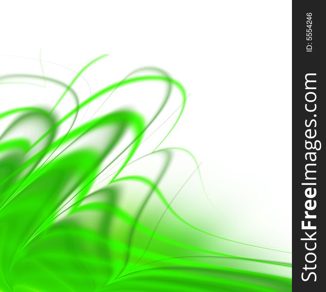 Abstract brightly green background with curves. Abstract brightly green background with curves