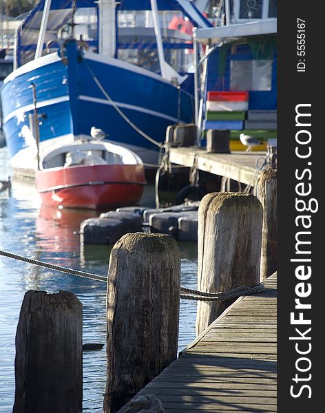 Boats in the habour of travemuende, germany. Boats in the habour of travemuende, germany