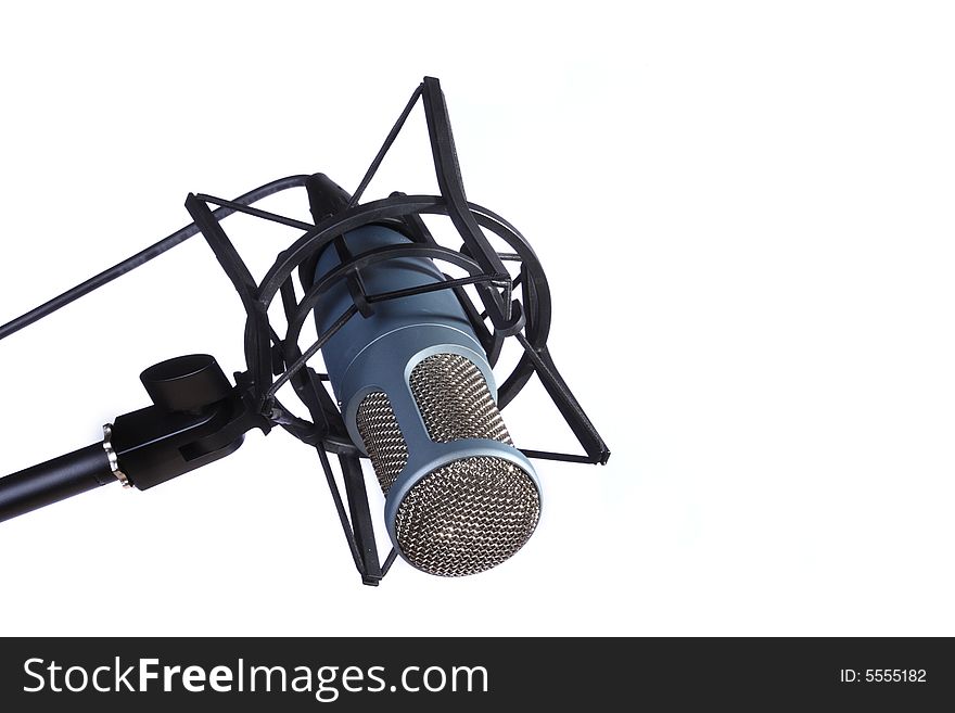 Studio microphone on a white background