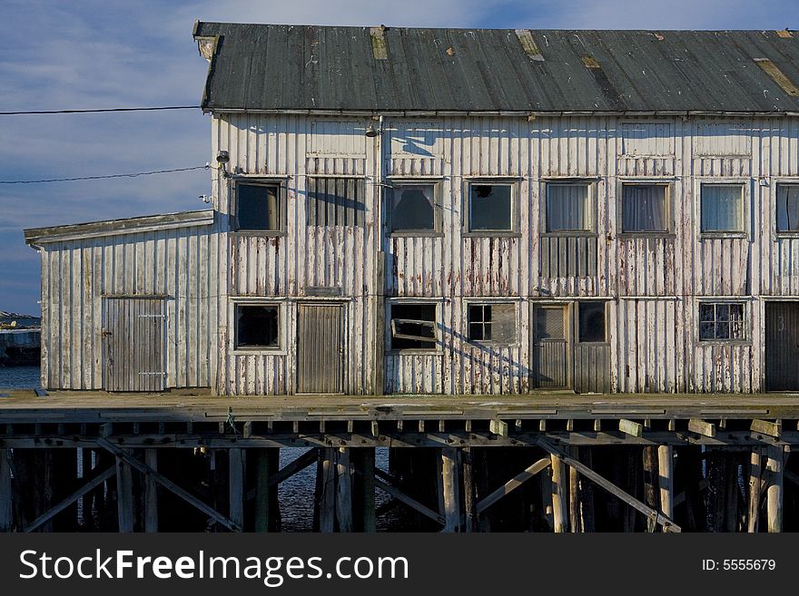 Old depot in a port