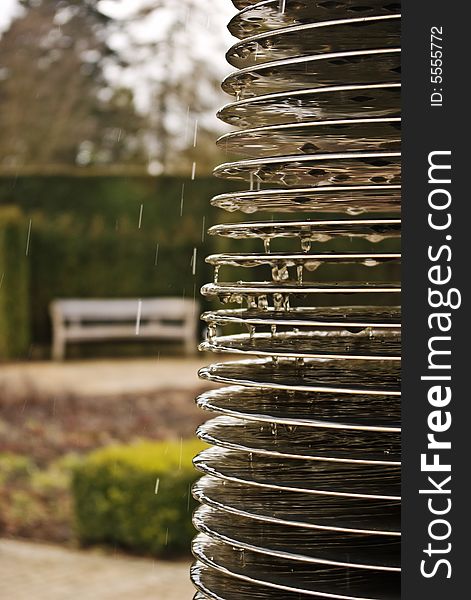 An architect designed modern water feature in some beautiful gardens. An architect designed modern water feature in some beautiful gardens.
