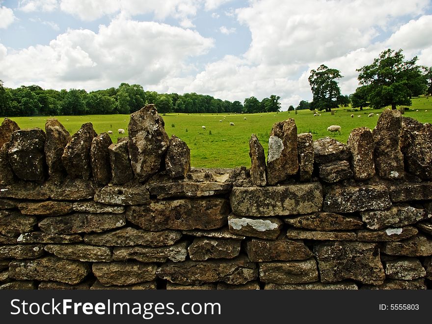 An idylic rural landscape from Wiltshire, England. An idylic rural landscape from Wiltshire, England