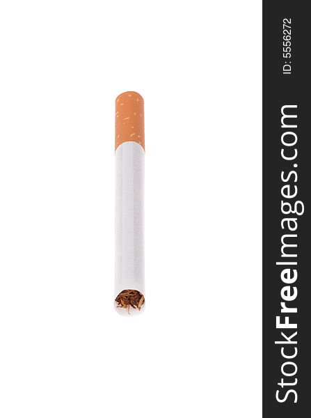 Cigarette, isolated objects, photo on the white background