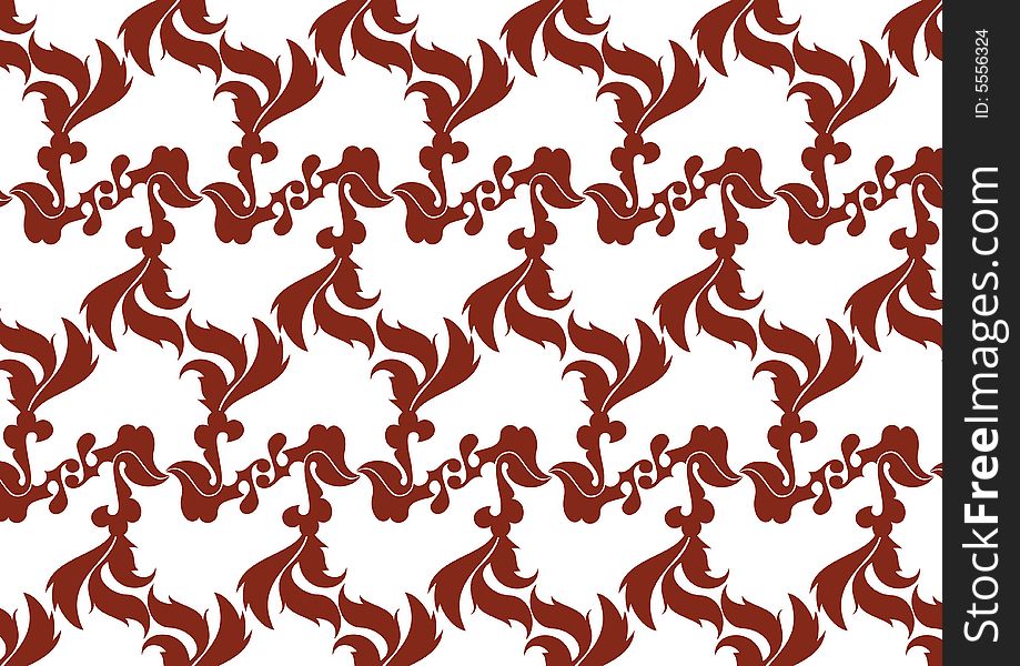 Ottoman style wallpaper pattern and shape